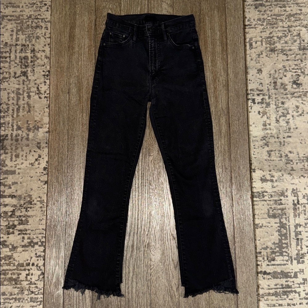 MOTHER The Insider Crop Two Step Fray Jeans Not Guilty